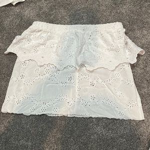 White Strapless Eyelet Top fits Size Medium from YFB